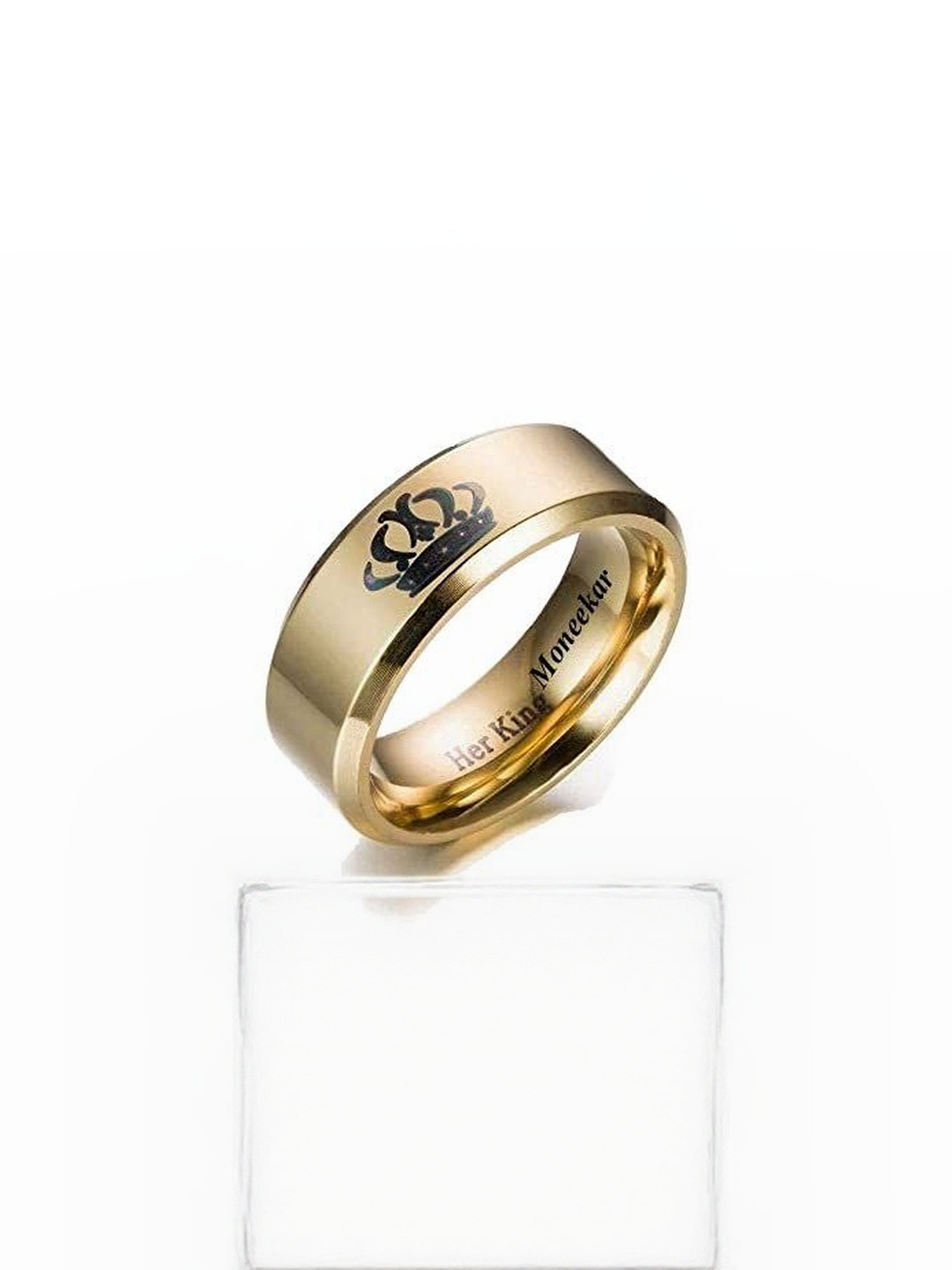Moneekar Jewels Unisex 14K Titanium Stainless Steel Finger Ring