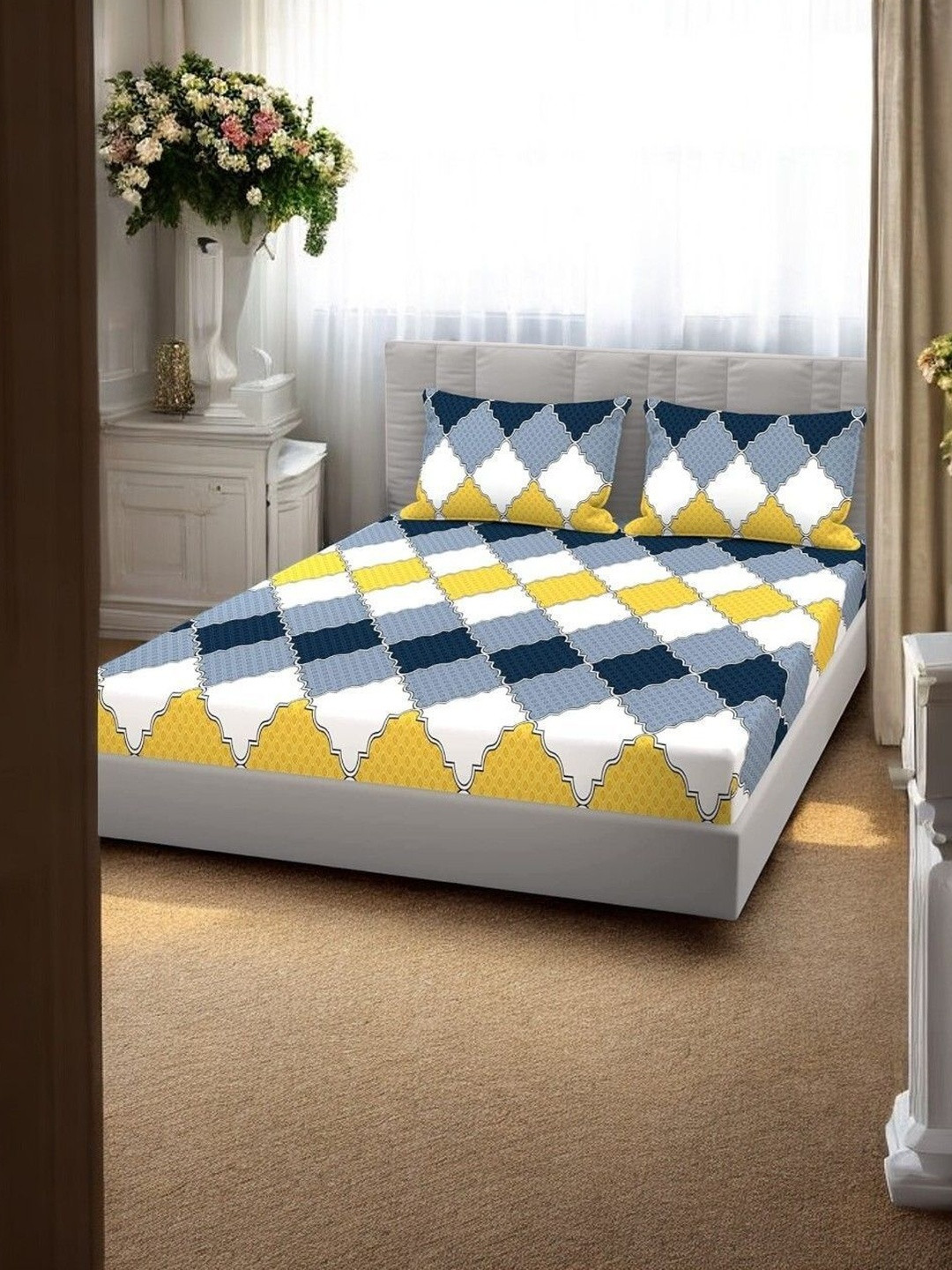 WELLNEST Unisex Black Bedsheets