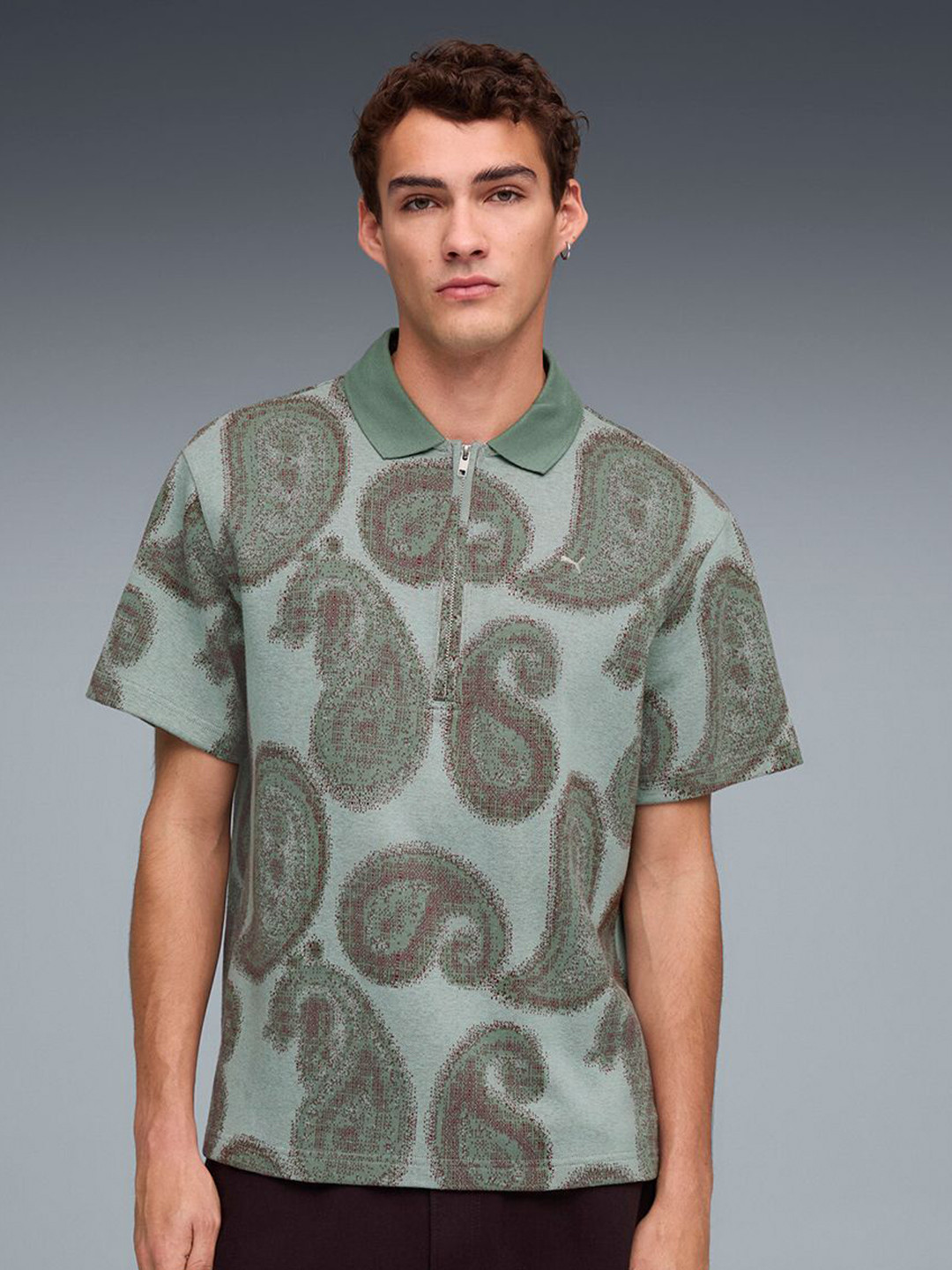 Puma MMQ Men's Printed Cotton Polo