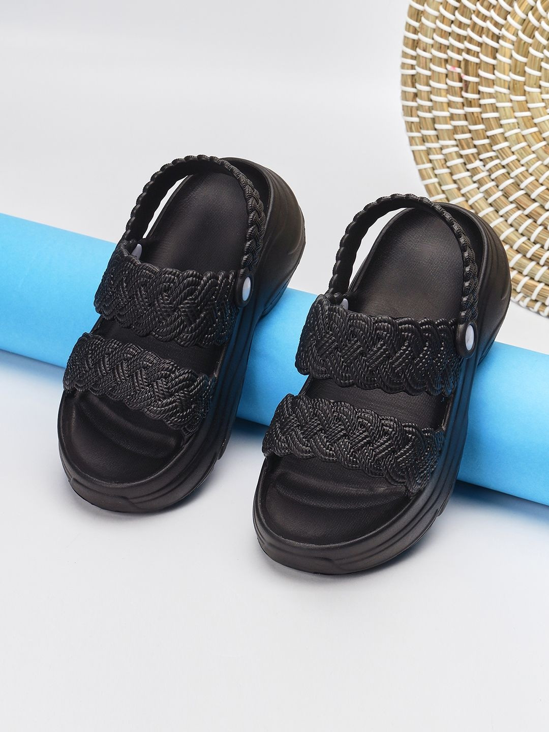 Roadster Women Black Solid Slip-On Flip Flops