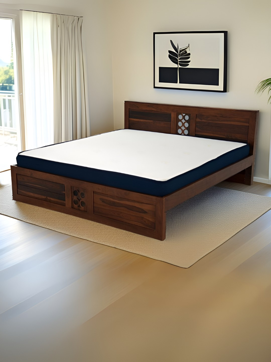 Royaloak White & Blue Memory Quilted Orthopedic Dynamic King Size Mattress