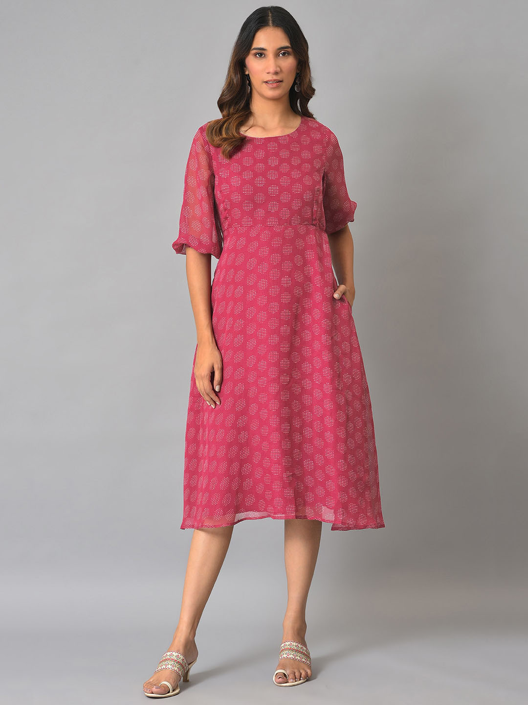 W A-Line Midi Dress