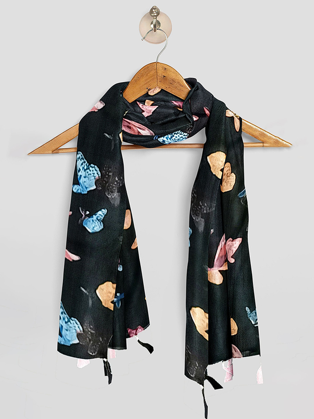 POSHAMPAA be desi Women Printed Scarf With Tasselled