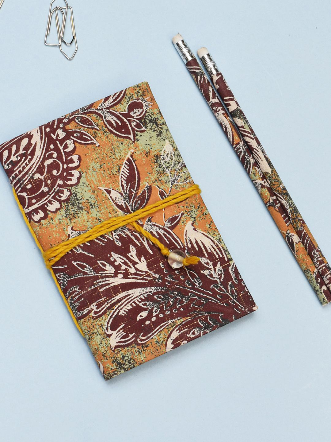 THE MOHRAJ Self Design Rustic Floral Pocket Diary