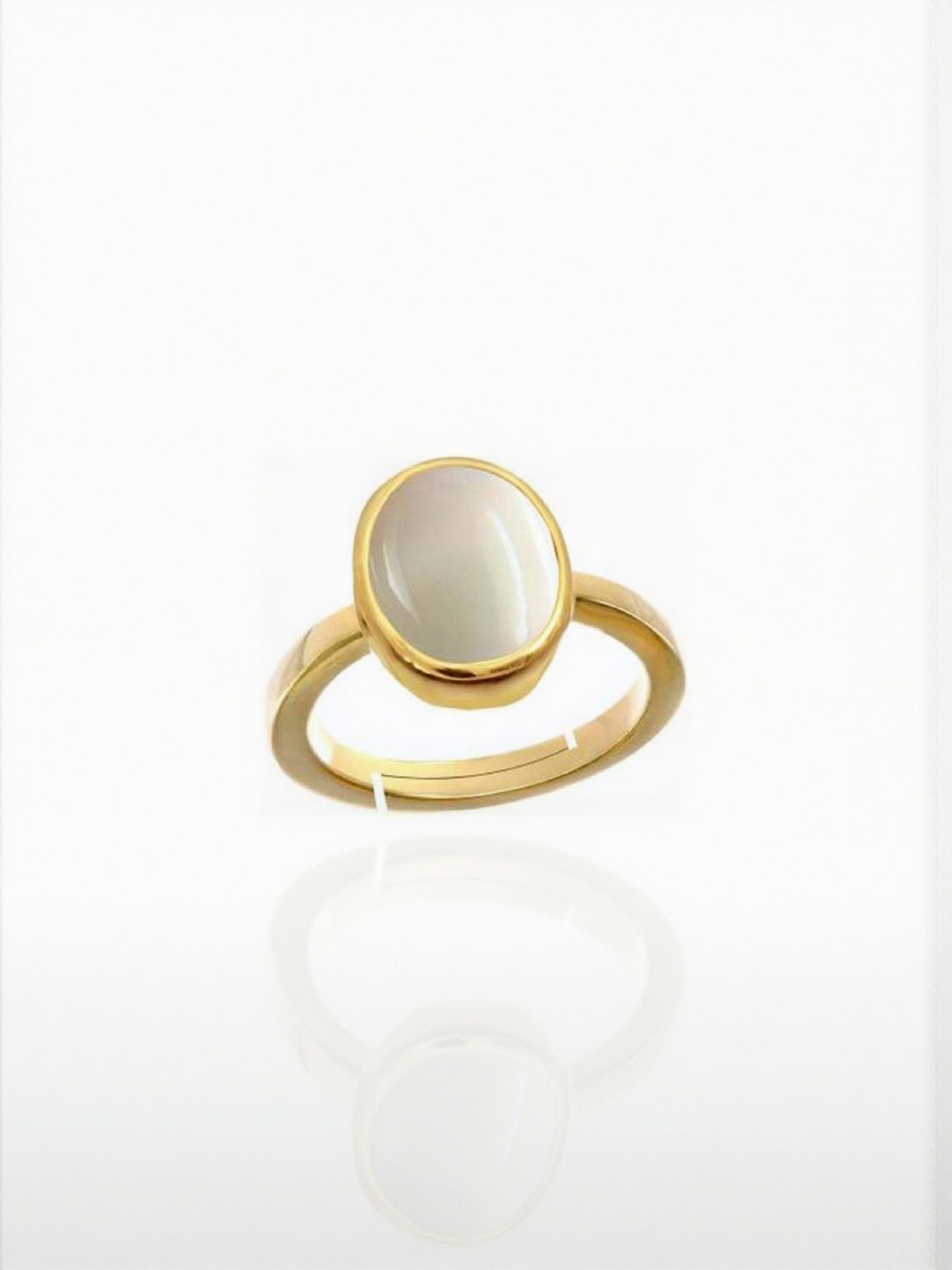 RAVIOUR LIFESTYLE Unisex Natural South Sea Pearl Gold-Plated Finger Ring