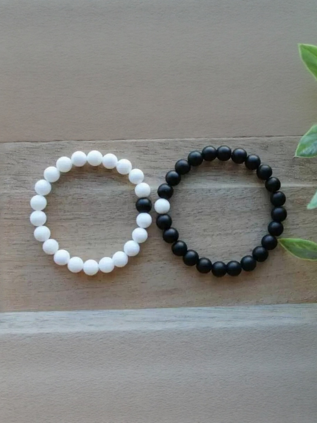 Sukhad Unisex Set of 2 Artificial Beads Name Bracelets