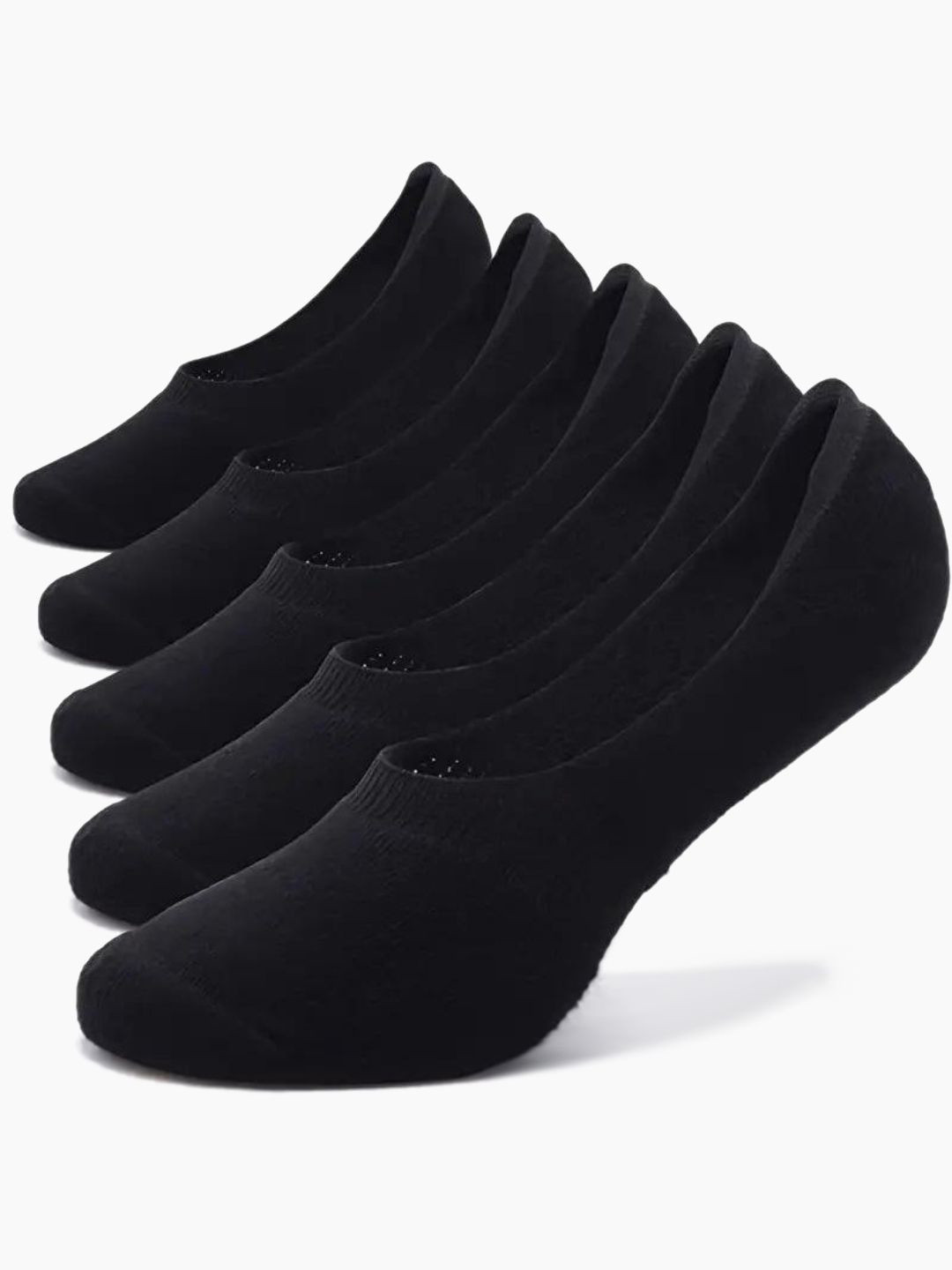 FIMS Unisex Pack Of 5 Anti Slip Low Cut Shoe Liners Socks
