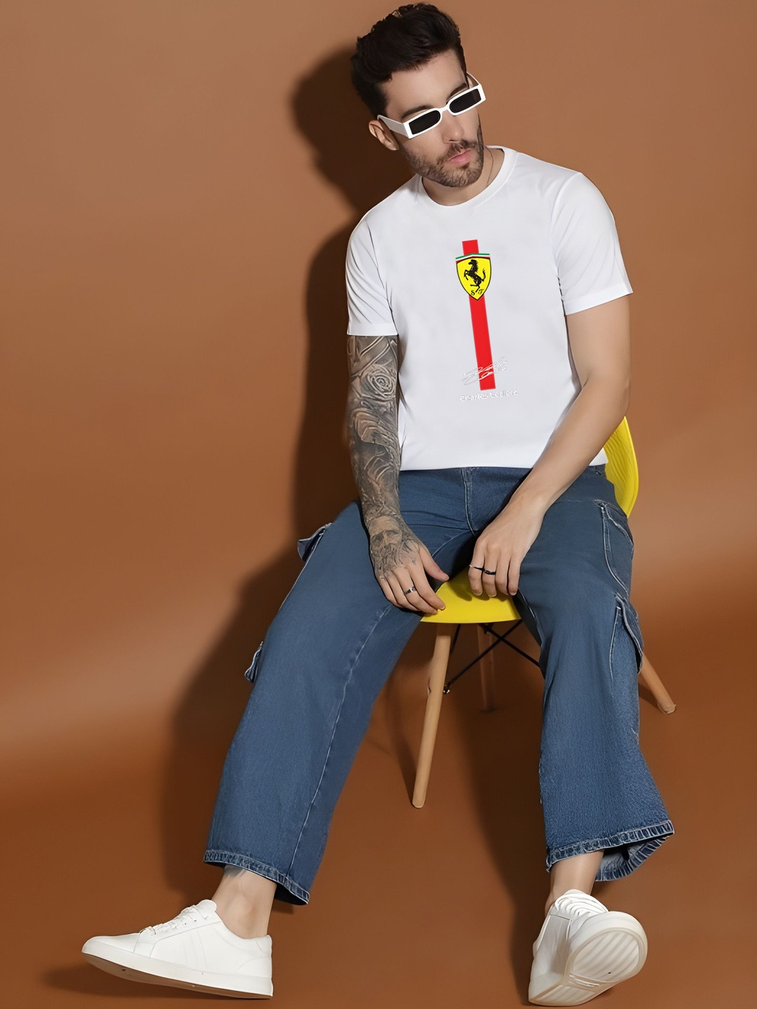 SZN Men Scuderia Ferrari Formula 1 Printed T-shirt