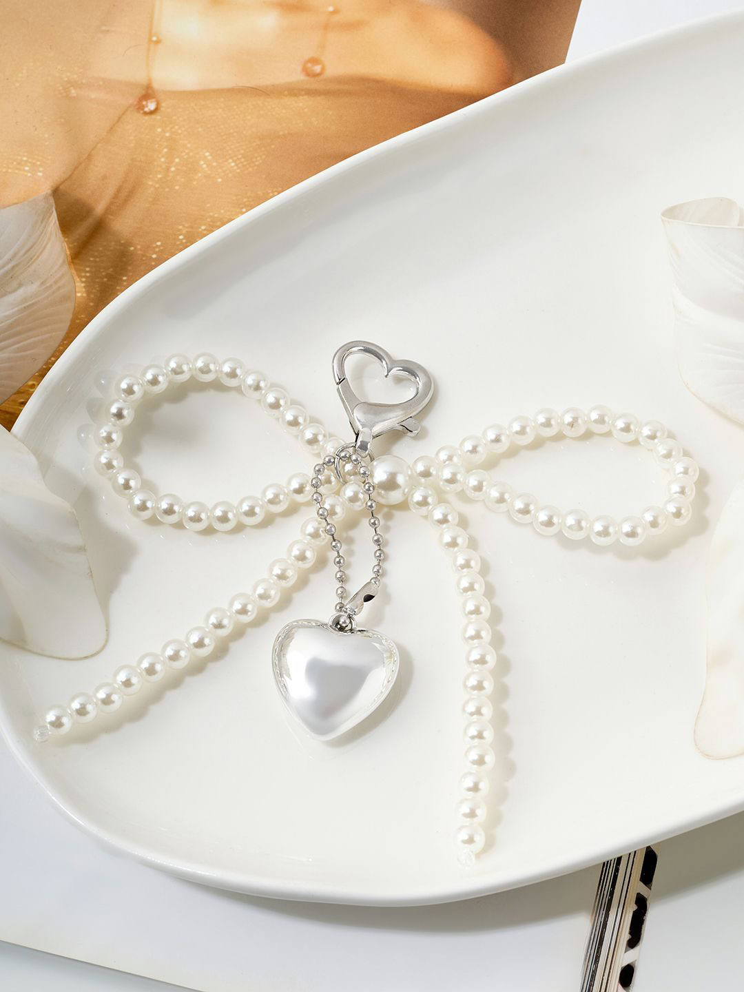 JOKER & WITCH Metal Shimmie Bow Bag Charm