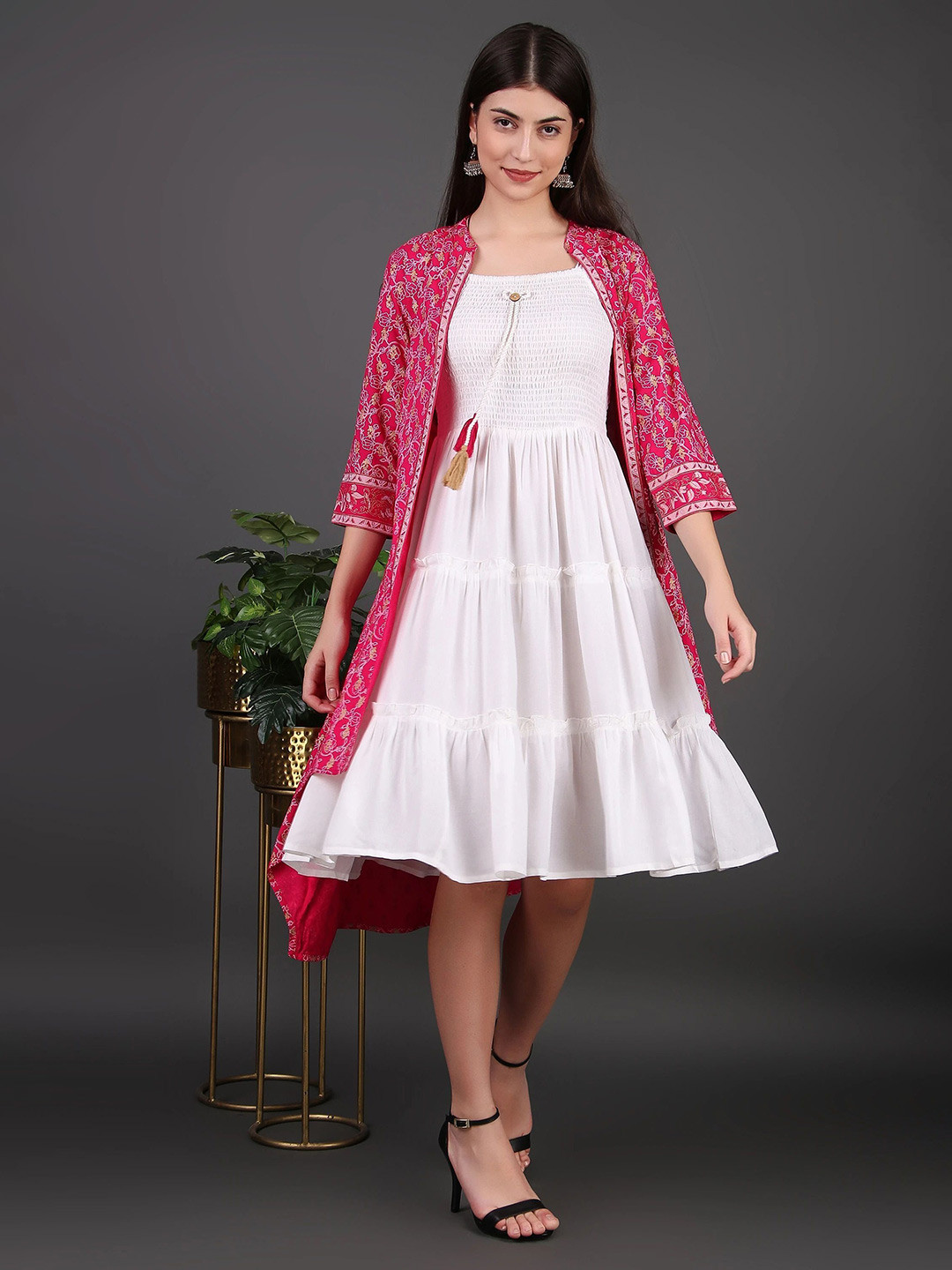 NG FASHION Women Fit and Flare Midi-Calf Length Ethnic Dress