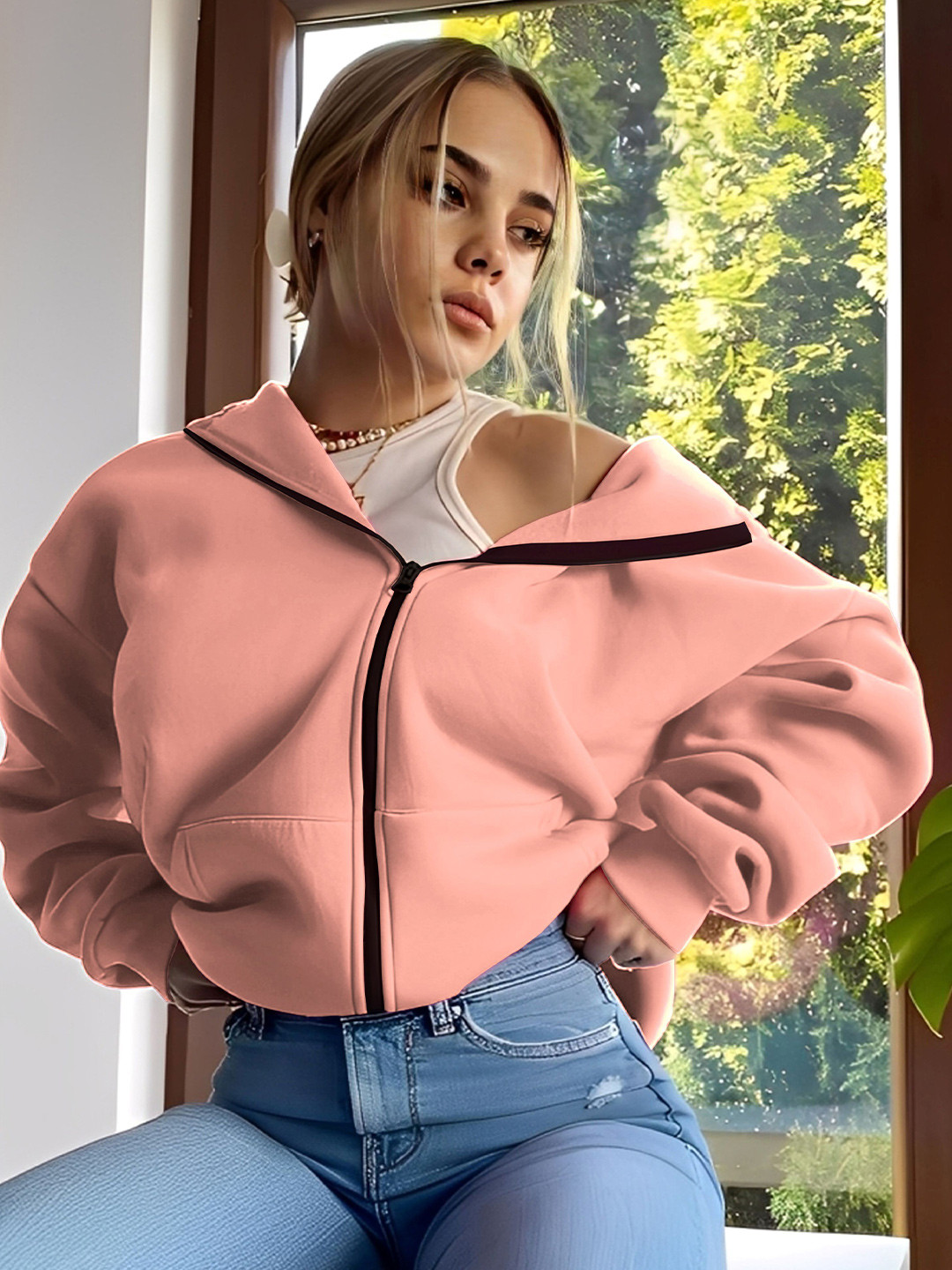 Kasendra Women Hooded Neck Full Sleeve Sweatshirt