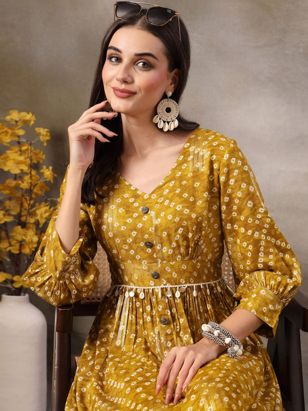 Stylum Women Bohemian Printed Fit & Flare Midi Dress