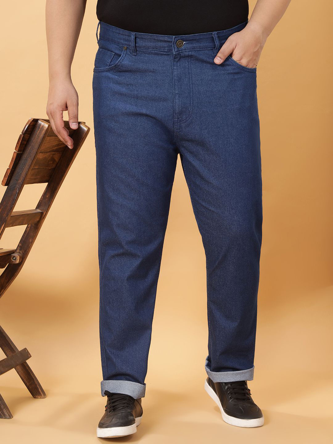 John Pride Plus Size Men Mid-Rise Stretchable Jeans