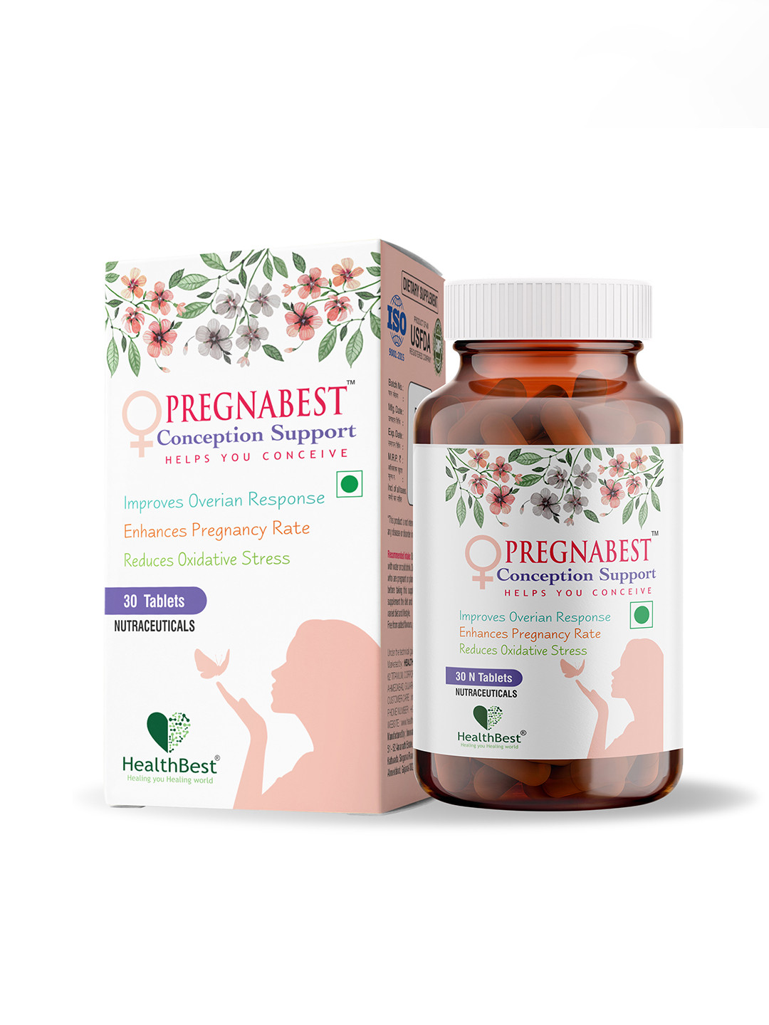 HealthBest Pregnabest Conception Support - 30 Tablets
