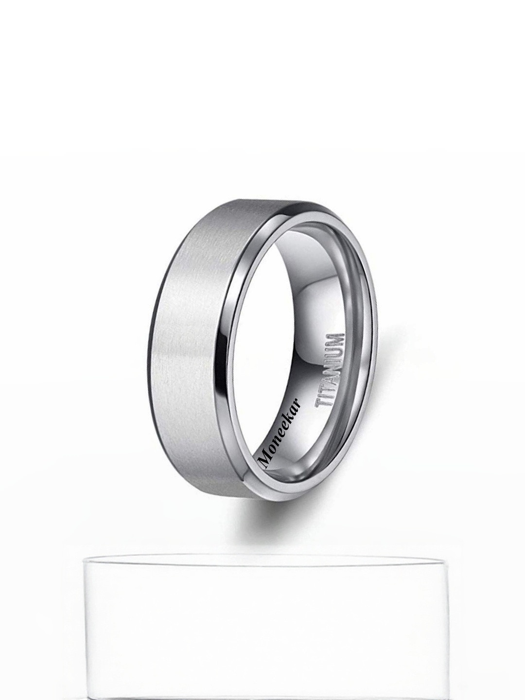Moneekar Jewels Unisex Titanium Matte Comfort-Fit Finger Ring