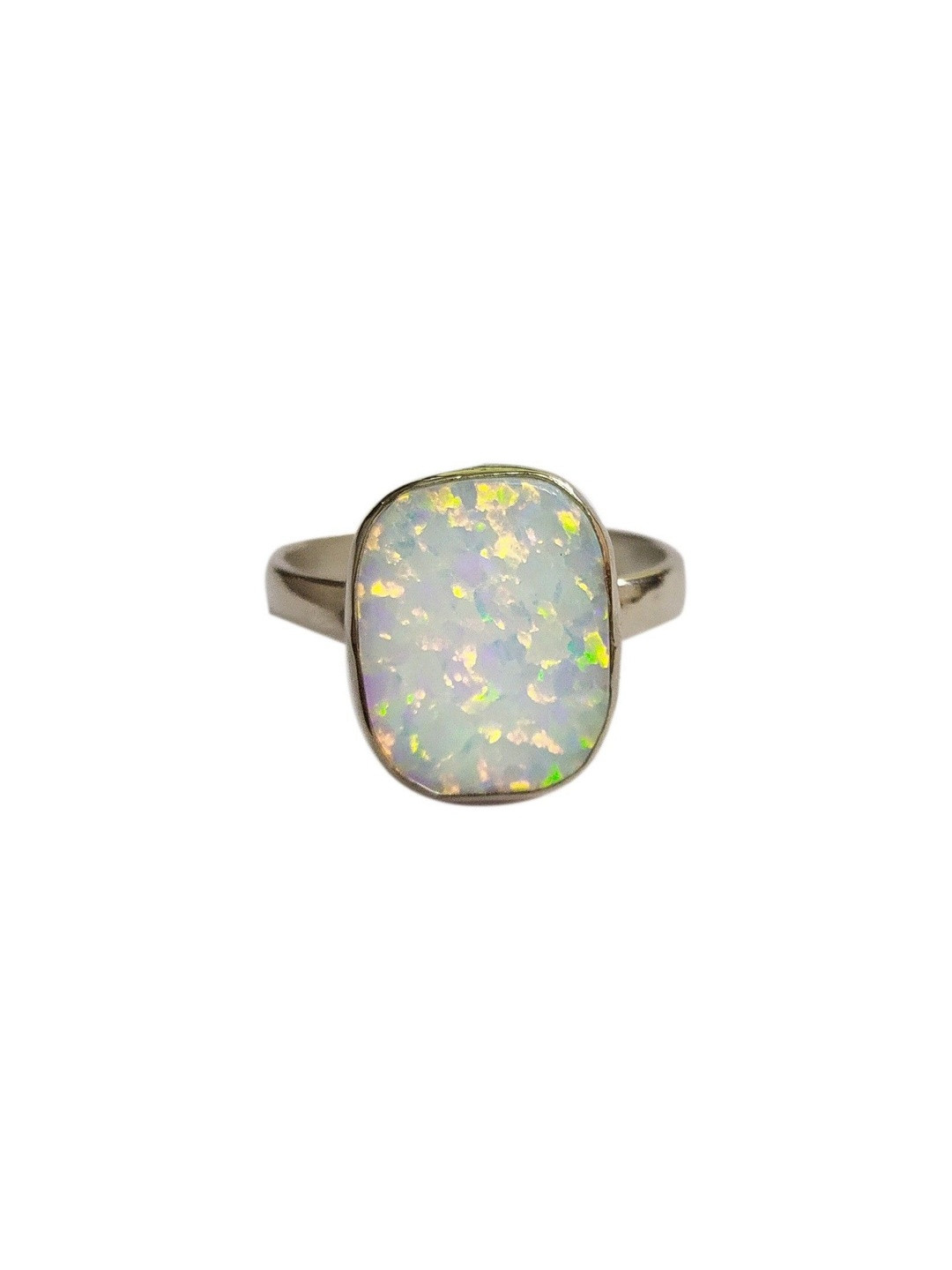 RAVIOUR LIFESTYLE Unisex Adjustable Alloy Finger Ring with Opal Stone