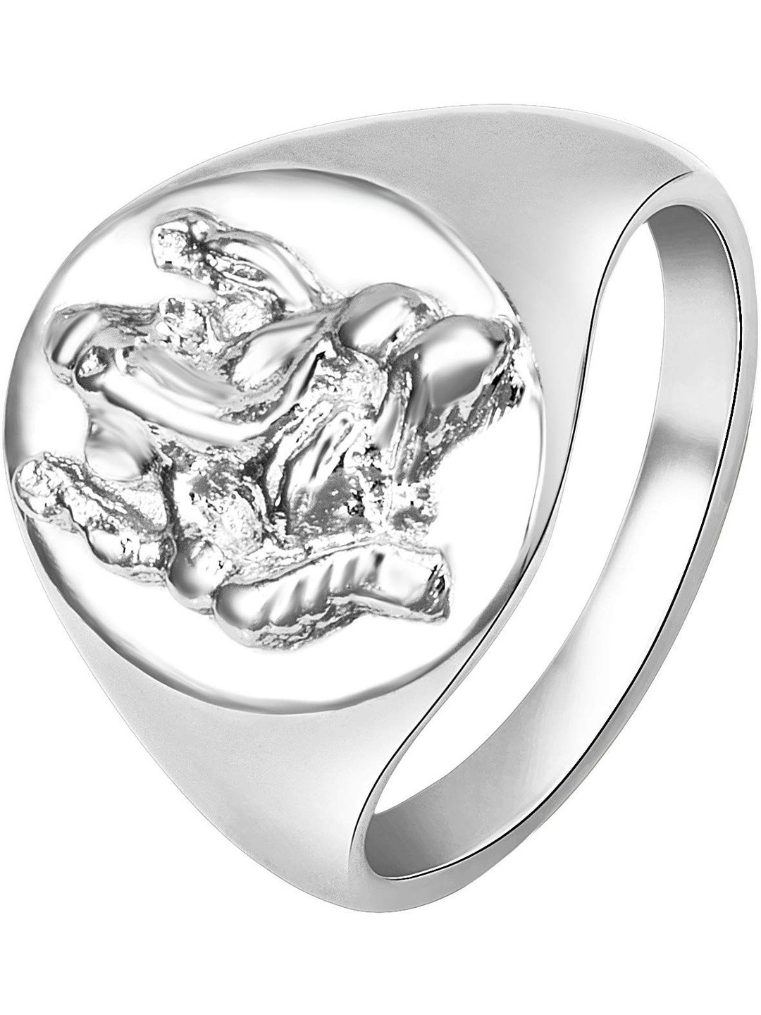 Moneekar Jewels Unisex 925 Sterling Silver Finger Ring
