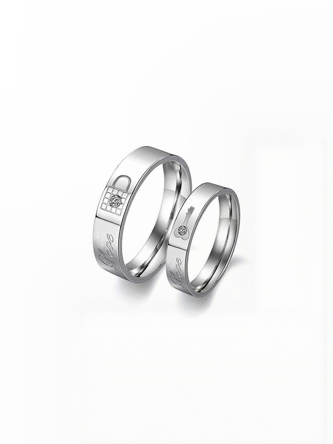 Moneekar Jewels Unisex Couple Titanium Finger Ring