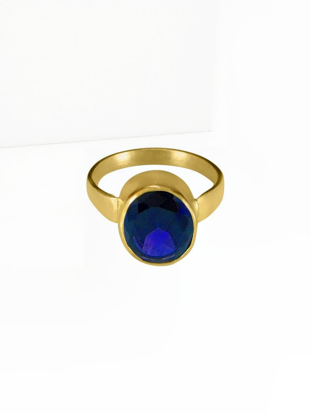 RAVIOUR LIFESTYLE Unisex 16.25 Ratti 5 Dhaatu Blue Stone Finger Ring