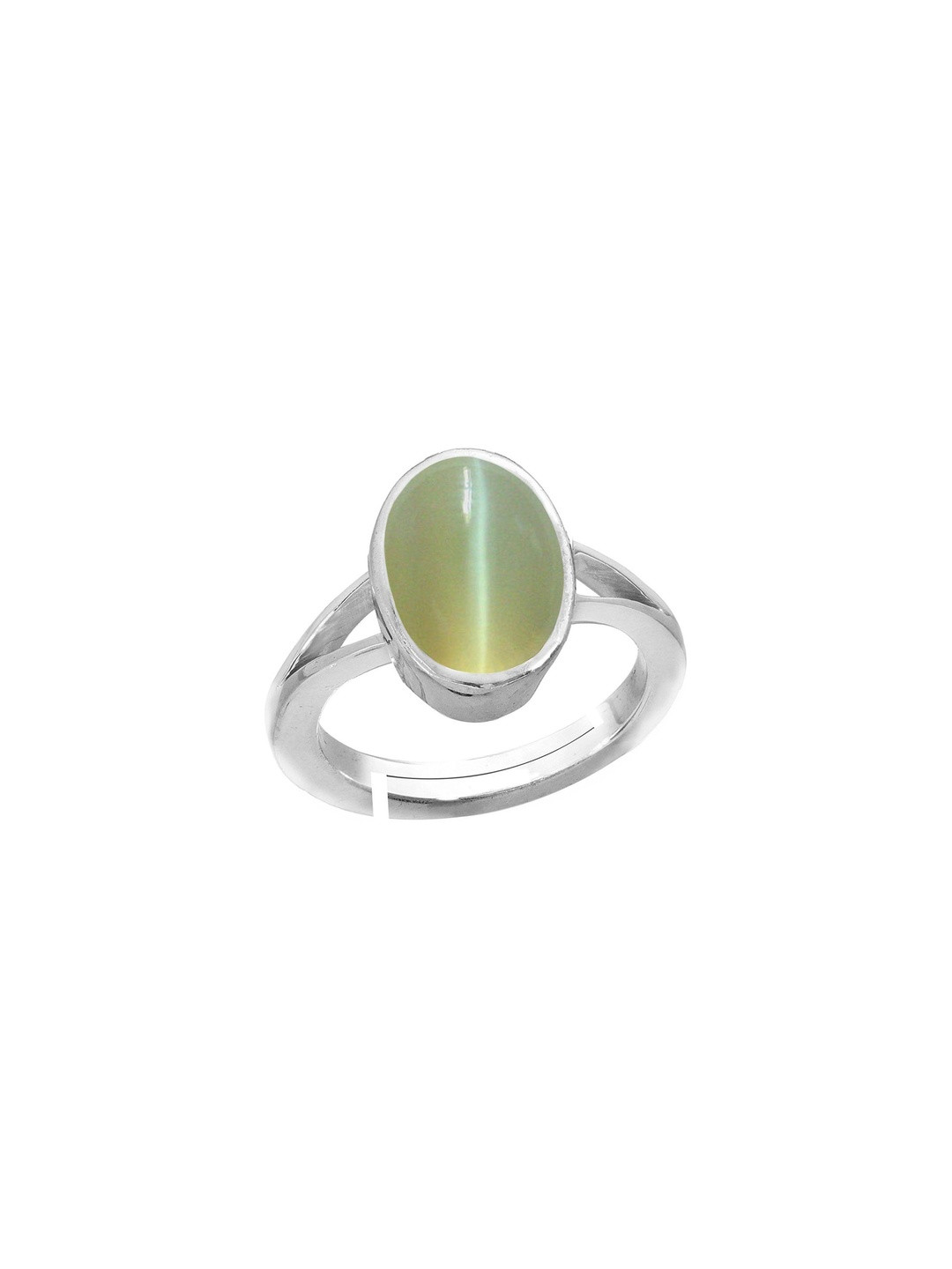 RAVIOUR LIFESTYLE Unisex Silver-Plated Cat's Eye Finger Ring