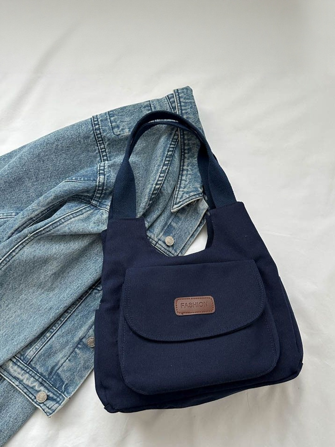 CORSICA Women Navy Blue PU Hand Bag