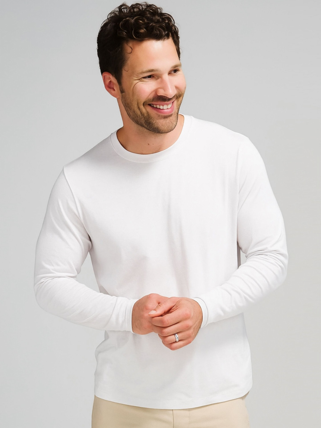 inner element Men Solid Round Neck Cotton Slim Fit T-shirt