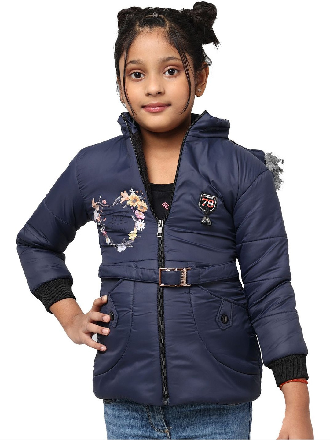 TRENDY WORLD Girls Outdoor Puffer Jacket