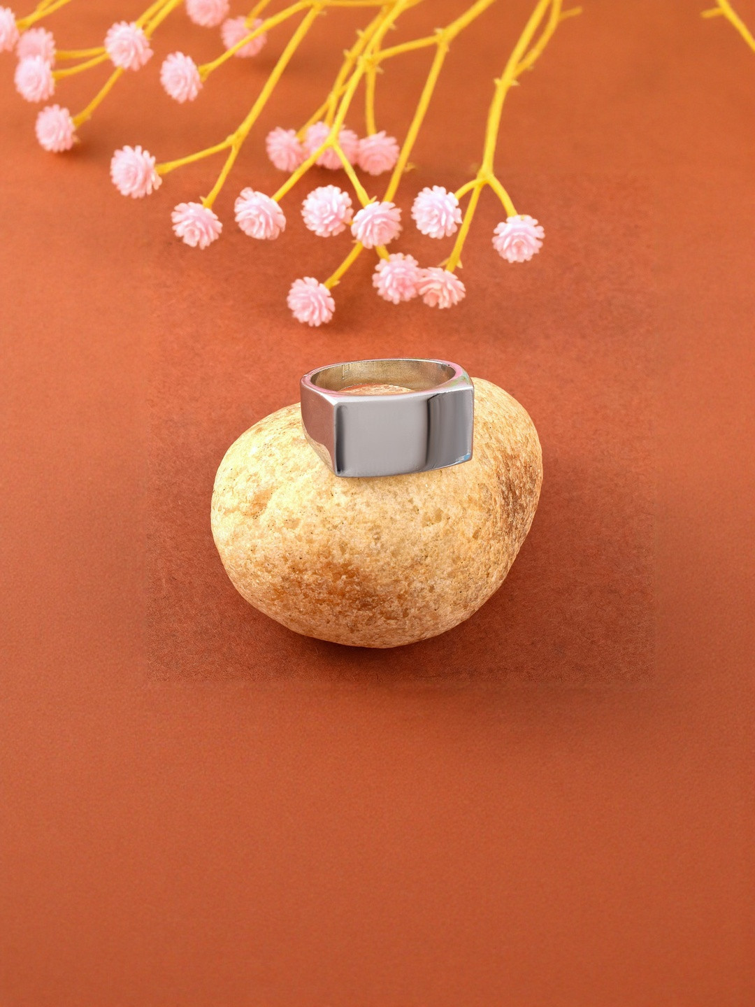 DZINETRENDZ Unisex Stainless Steel Fashion Finger Ring