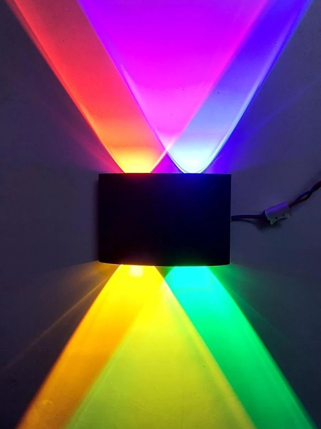 HomesElite Black Metal Rectangle Shaped Wall Lamp