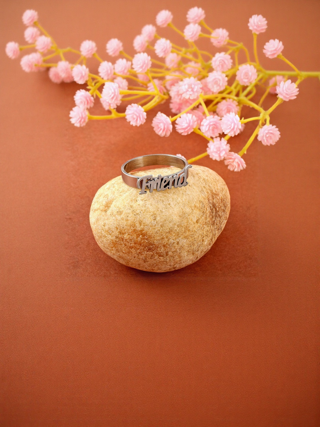 DZINETRENDZ Men Stainless Steel Friend Finger Ring