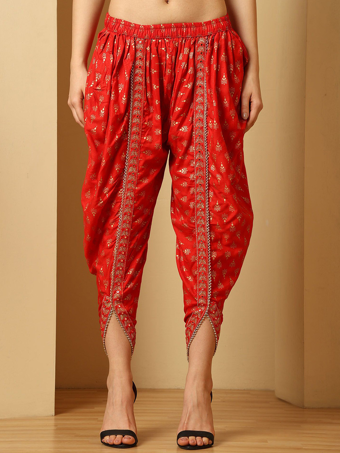 URBAN KANYA Women Embroidered Loose Fit Viscose Rayon Salwar
