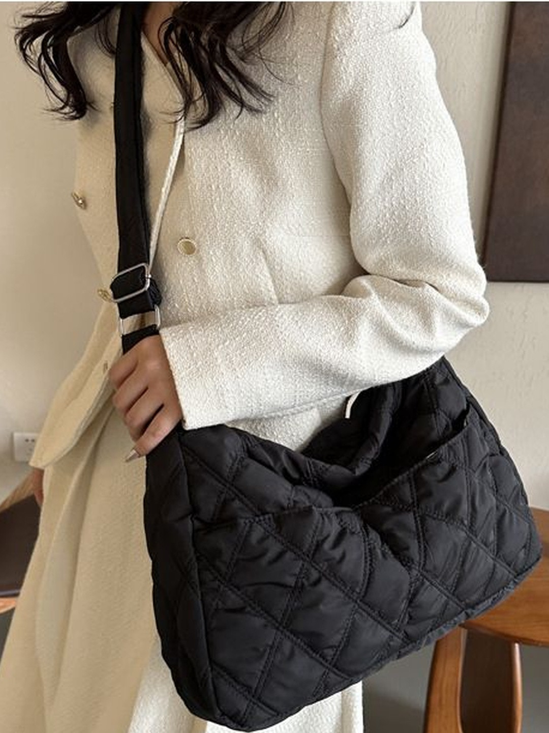 CORSICA PU Hobo Quilted Bag