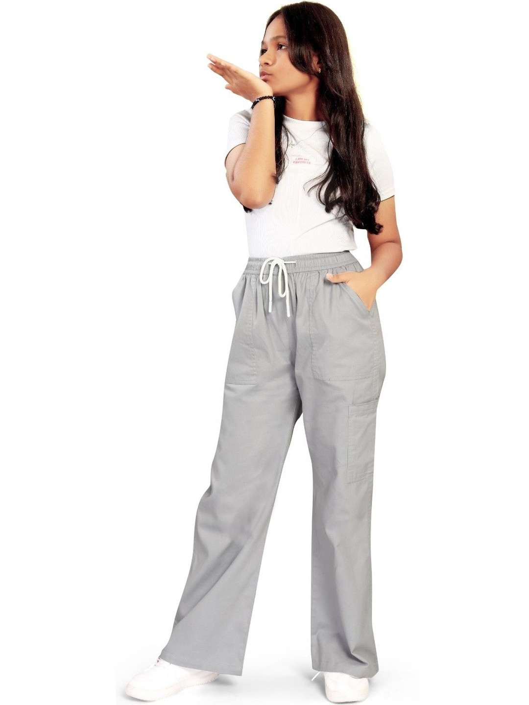 UNOseven Girls Cotton Patch Cargo Pant