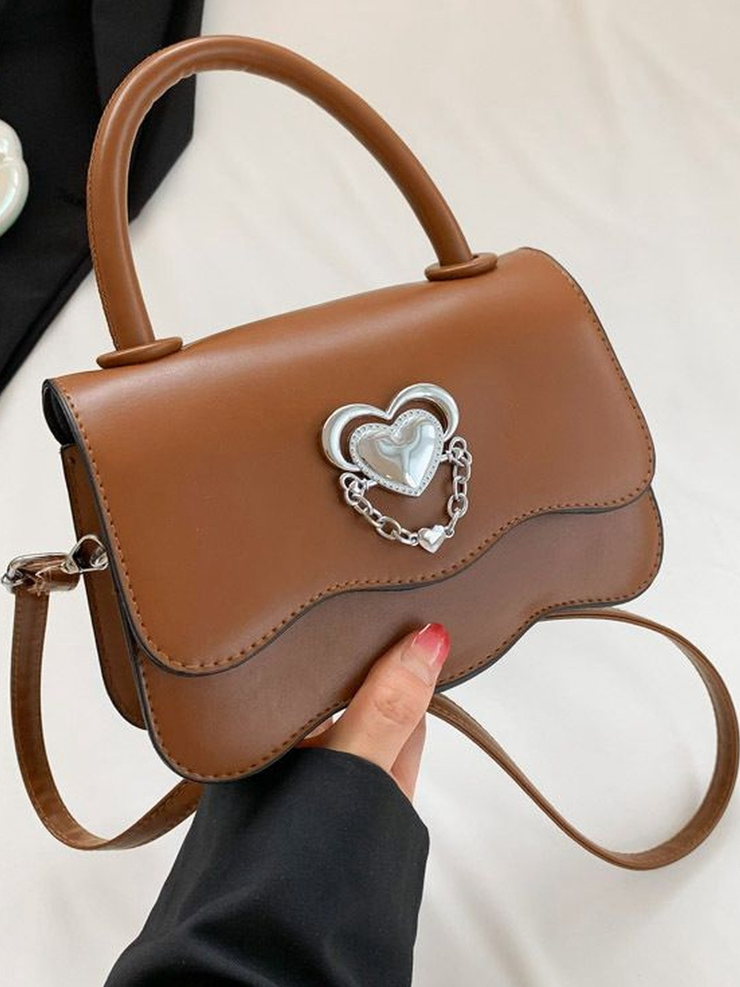 CORSICA Women Brown Solid PU Hand Bags