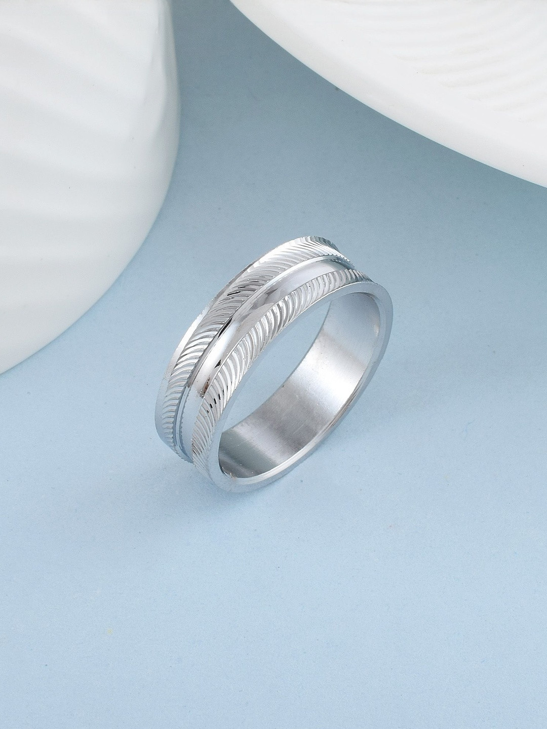 Anti Tarnsih Silverplated Simple challa finger ring