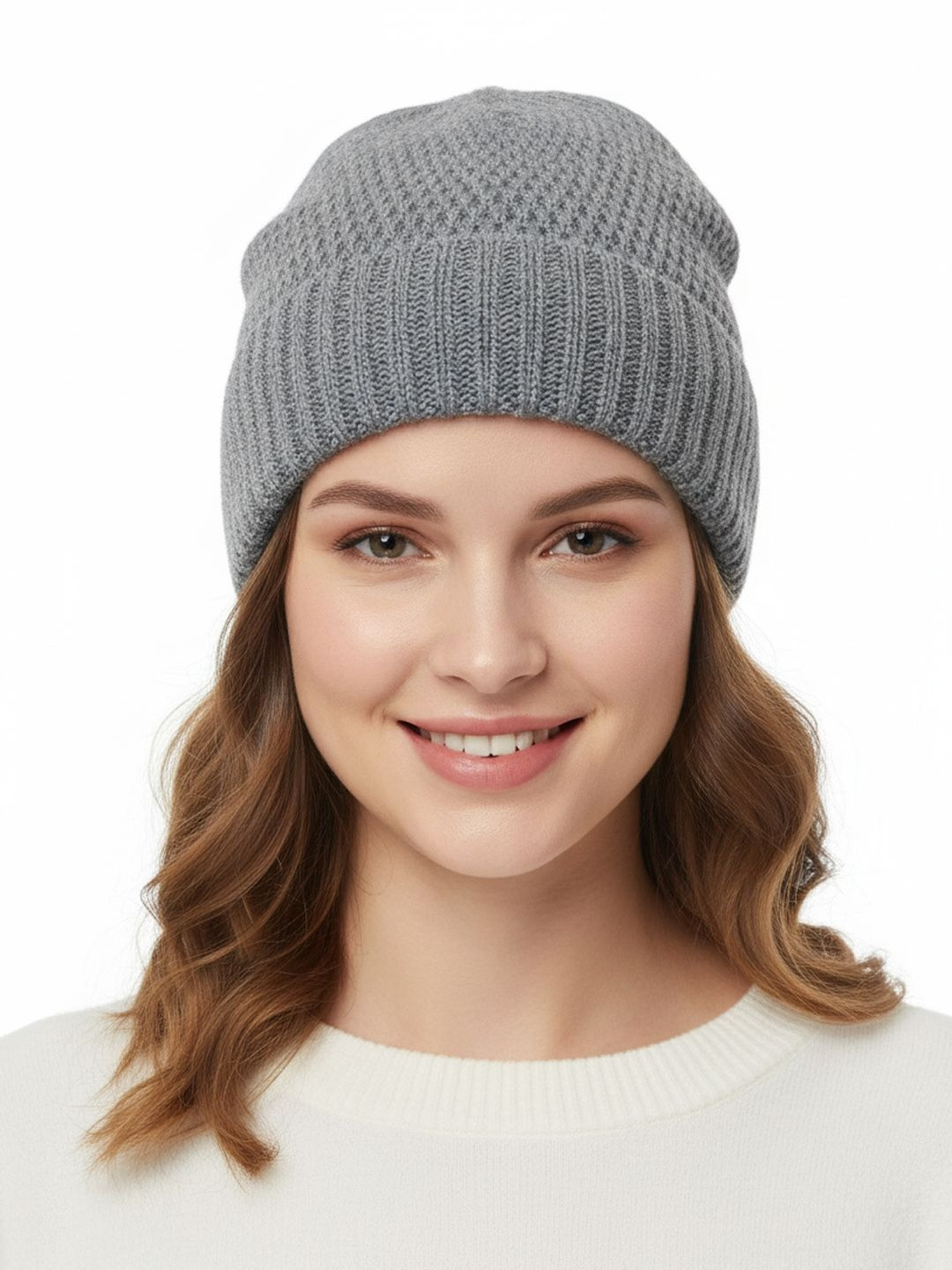 Moda Rapido Women Grey Winter Woolen Cap