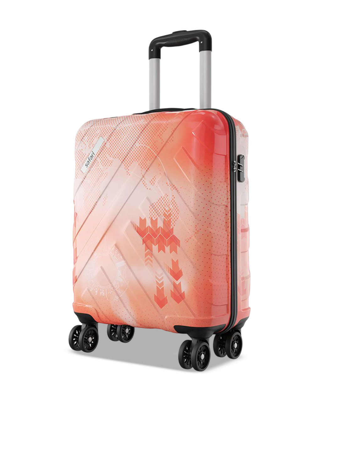 Safari Matrix Printed Hard-Sided Cabin Trolley Bag