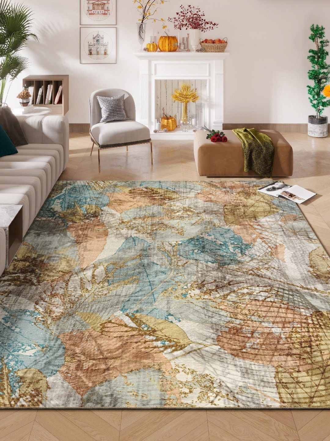 Kaleen India Printed Anti-Skid Backing Washable Indoor Outdoor Rugs