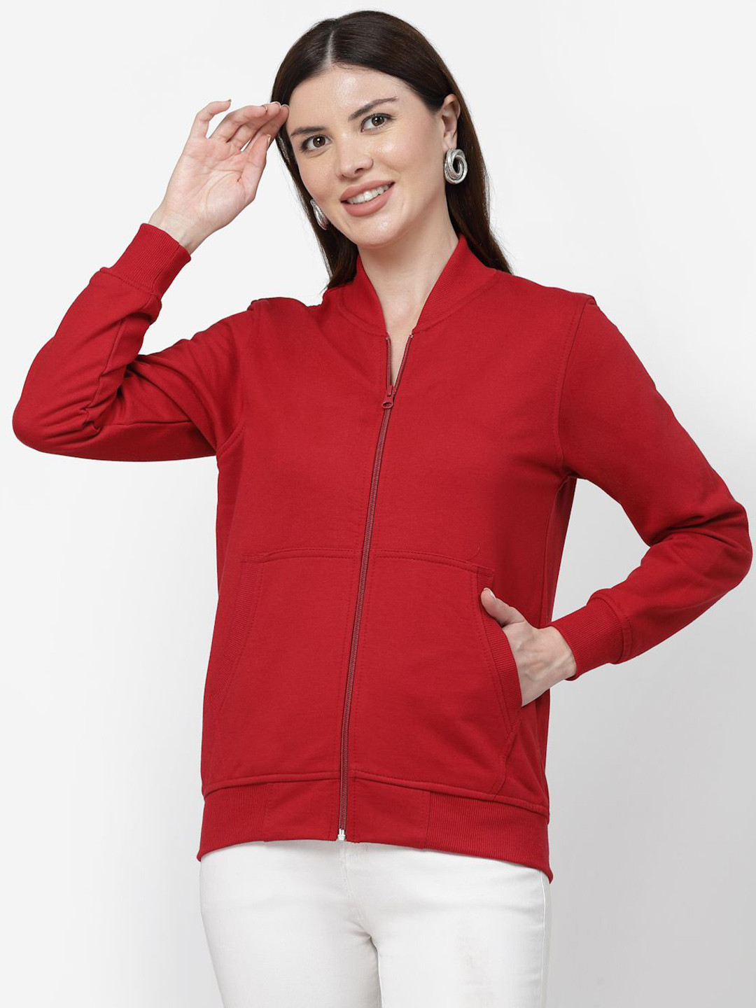 R.Code by The Roadster Life Co. Women Full Sleeve Zipper Open Front Jacket