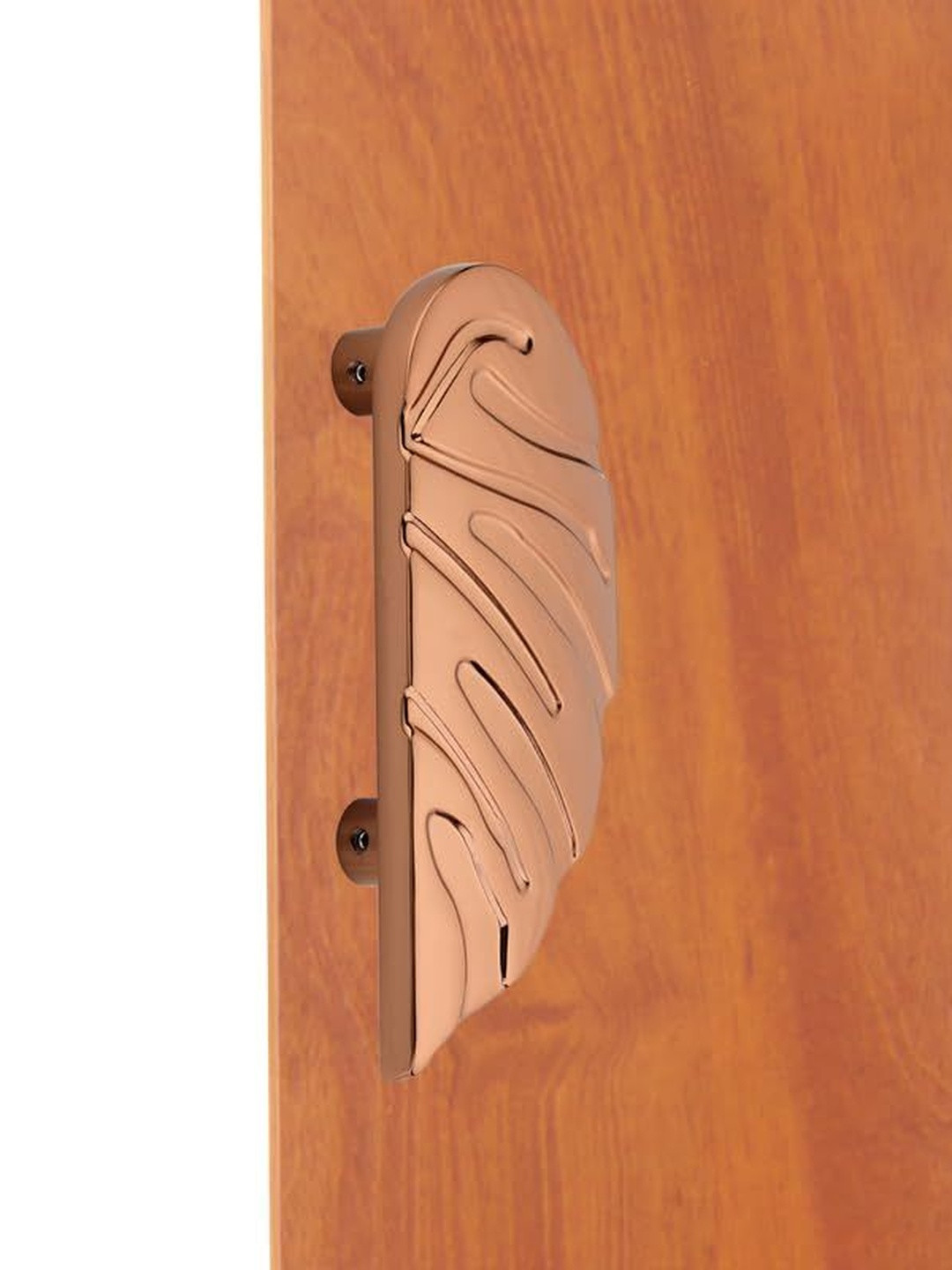 GLOXY Rose Gold Aluminium Leaf Shape Door Handle