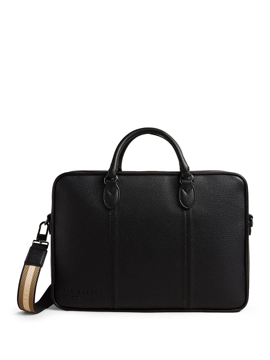 Ted Baker Men Solid Two Handles Laptop Briefcase Bag
