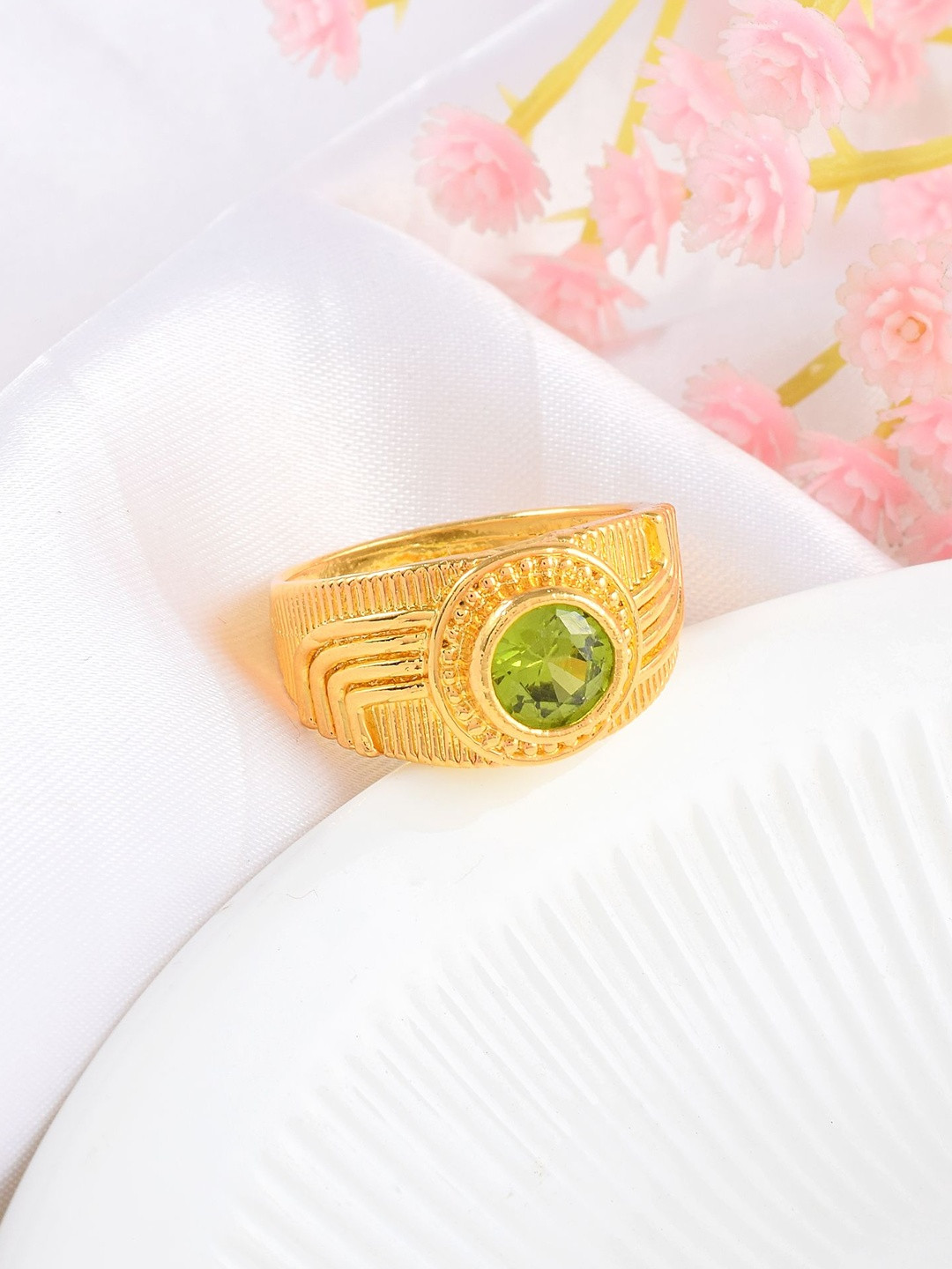 Brass Goldplated Reiki Fenghui Tarot Numerology Astrology Fingerring