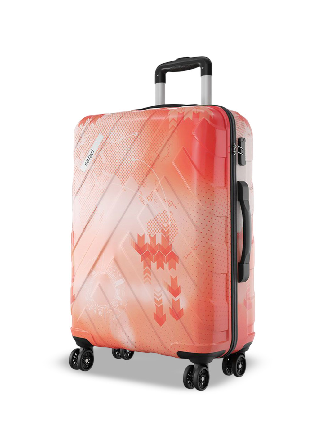 Safari Matrix Printed Hard-Sided Large Trolley Bag