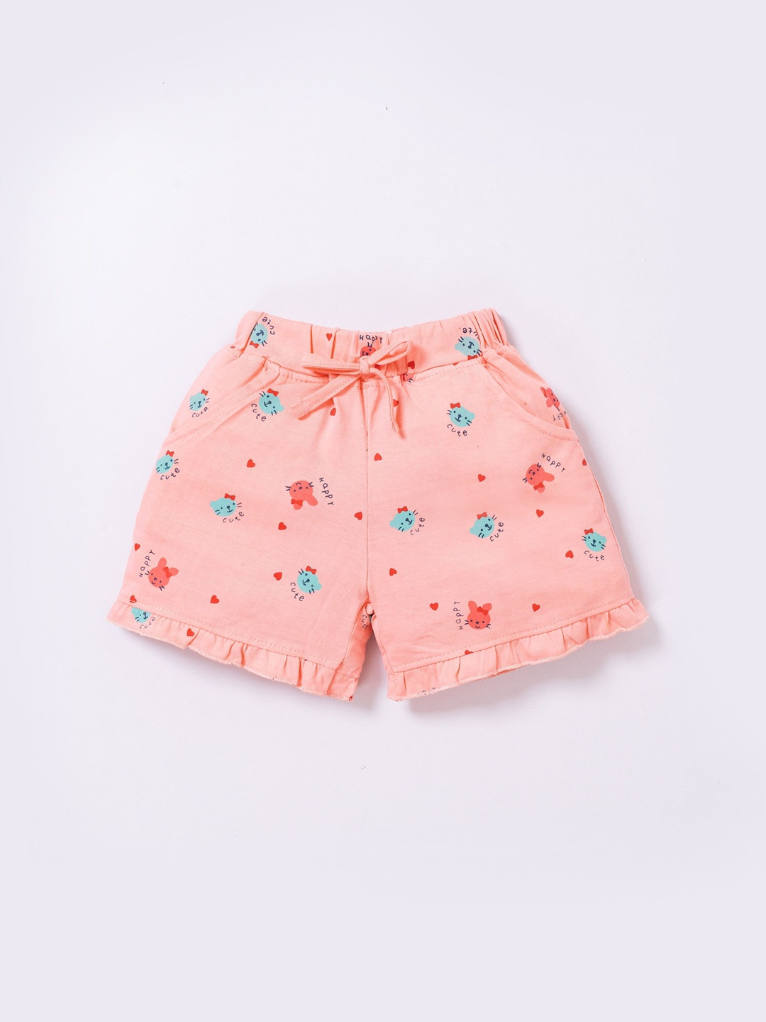GEMINI Girls Typography Printed Hot Pants Shorts