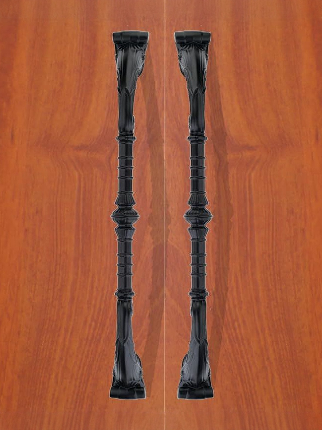 GLOXY Black Aluminium 2 Door Handles