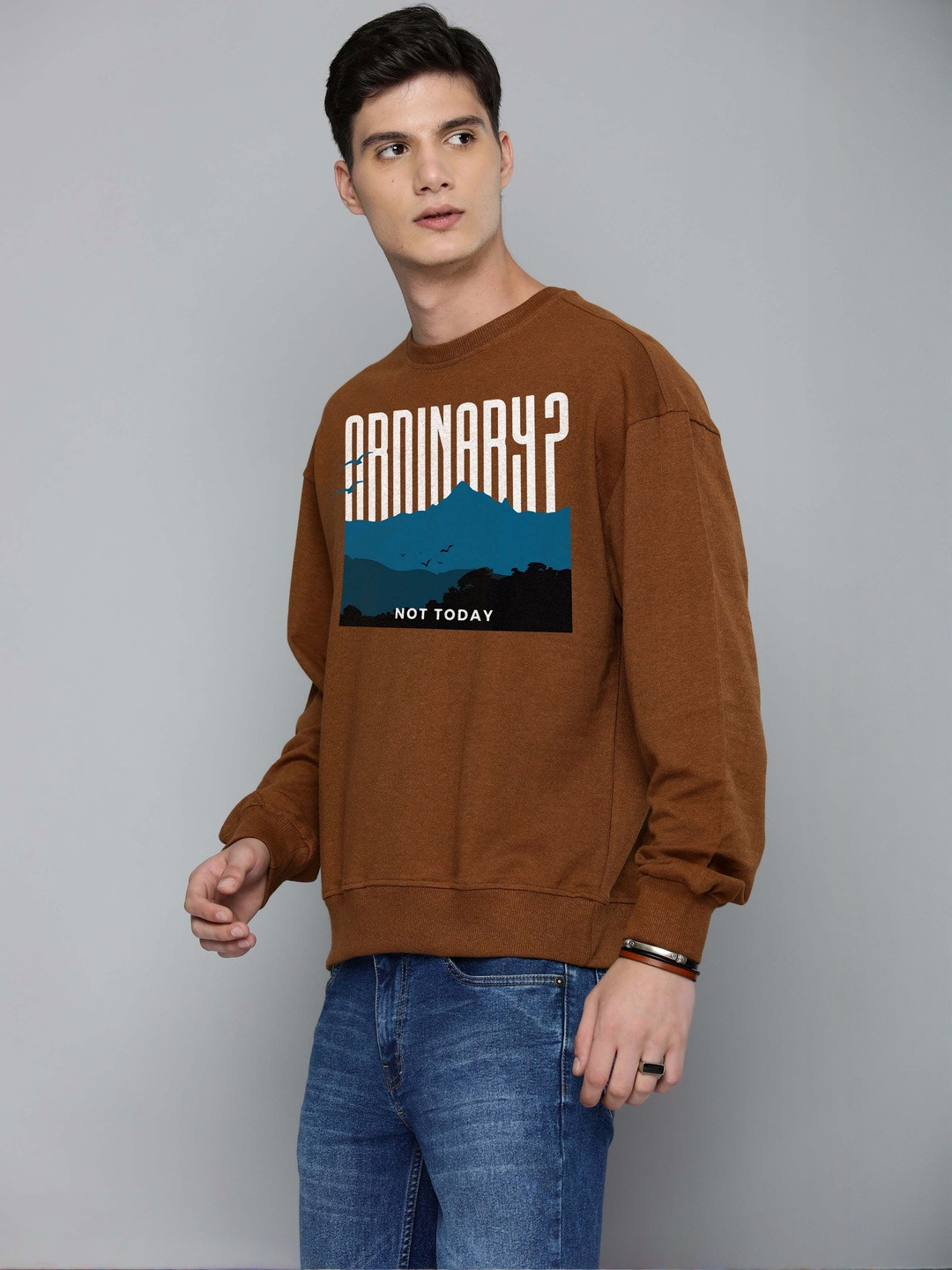 Moda Rapido Men Printed Oversize Sweatshirt