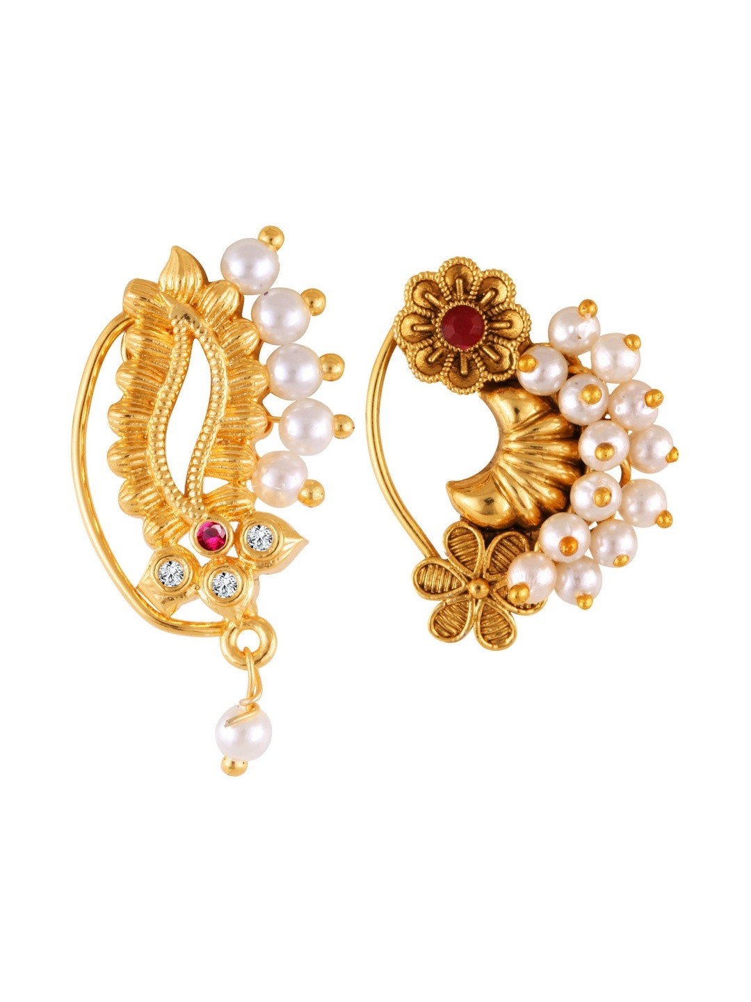 Gold Plated Alloy Nath Nose Pins