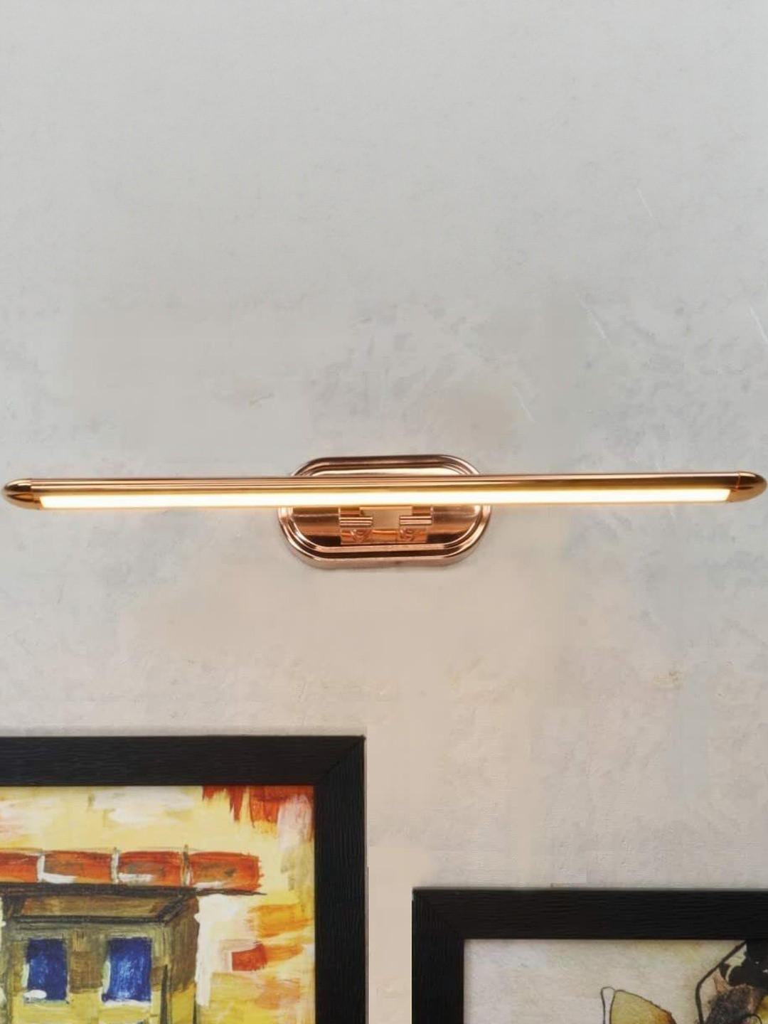 HomesElite Rose Gold Plated Straight Sleek LED Wall Lamp