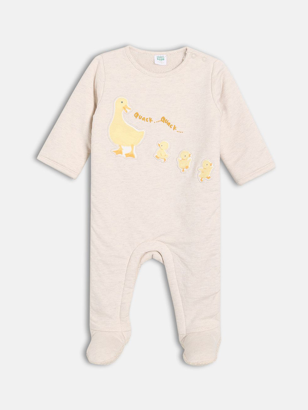 MINI KLUB Girls Duck Embroidered Sleepsuit