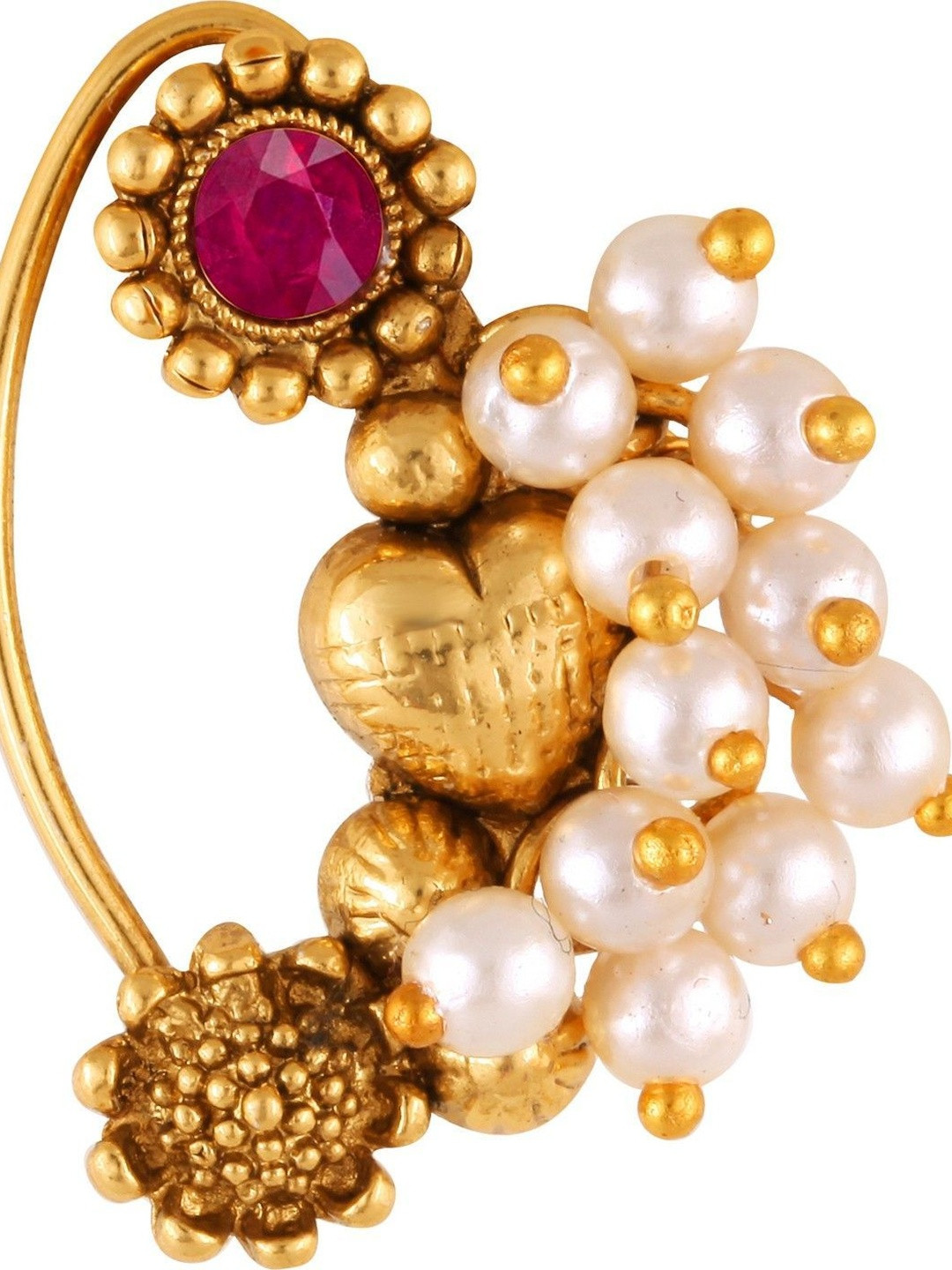 VIVASTRI Women Gold Plated Nath Nose Pins